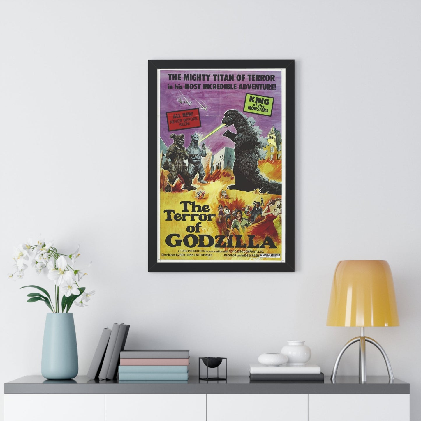 THE TERROR OF GODZILLA 1975 - Framed Movie Poster-The Sticker Space