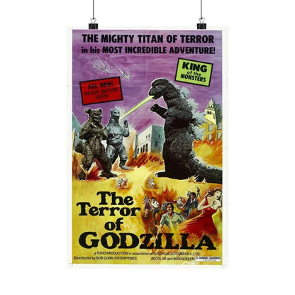THE TERROR OF GODZILLA 1975 - Paper Movie Poster 12″ x 18″ Matte - The Sticker Space