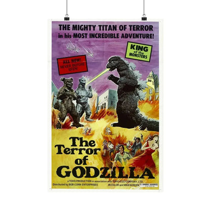 THE TERROR OF GODZILLA 1975 - Paper Movie Poster 16″ x 24″ Matte - The Sticker Space