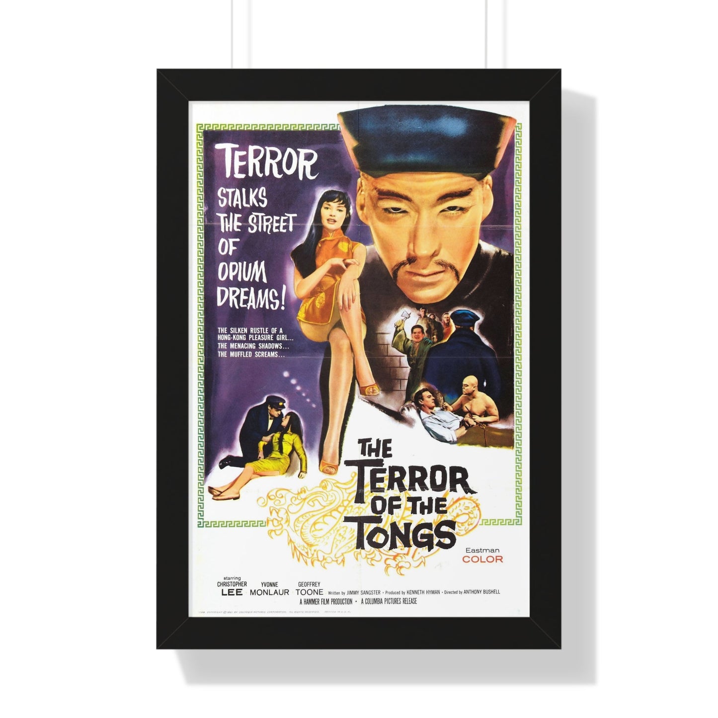 THE TERROR OF THE TONGS 1961 - Framed Movie Poster-16″ x 24″-The Sticker Space