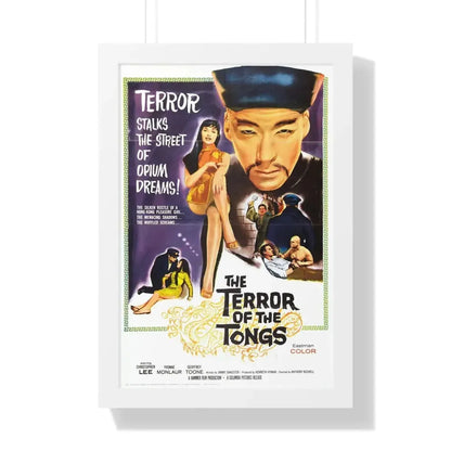 THE TERROR OF THE TONGS 1961 - Framed Movie Poster 16″ x 24″ White - The Sticker Space