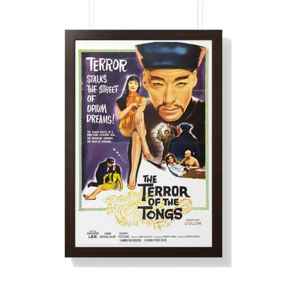 THE TERROR OF THE TONGS 1961 - Framed Movie Poster 20" x 30" Walnut - The Sticker Space