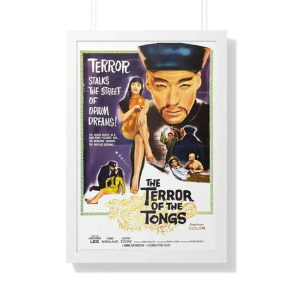 THE TERROR OF THE TONGS 1961 - Framed Movie Poster 20" x 30" White - The Sticker Space