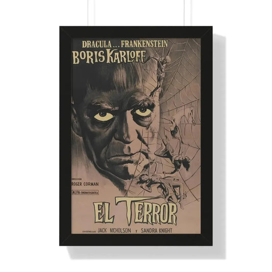 THE TERROR (SPANISH) 1963 - Framed Movie Poster 16″ x 24″ Black - The Sticker Space