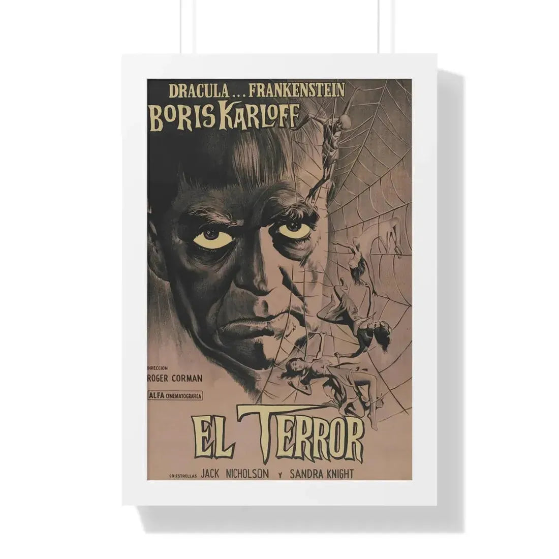 THE TERROR (SPANISH) 1963 - Framed Movie Poster 16″ x 24″ White - The Sticker Space