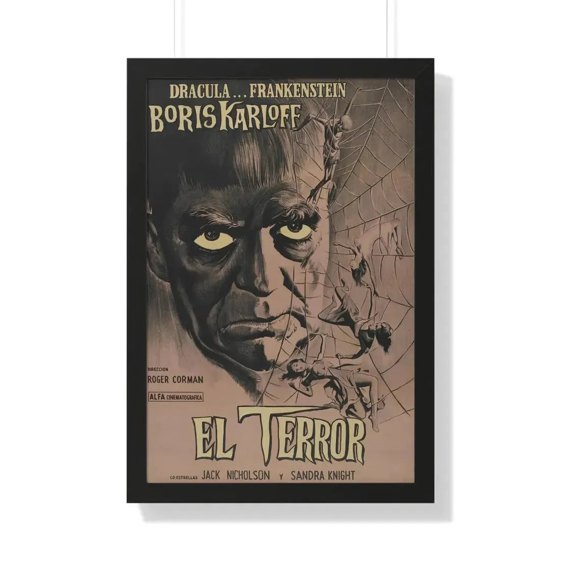 THE TERROR (SPANISH) 1963 - Framed Movie Poster 20" x 30" Black - The Sticker Space