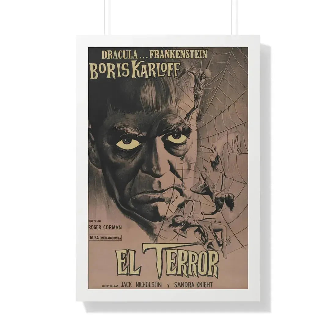 THE TERROR (SPANISH) 1963 - Framed Movie Poster 20" x 30" White - The Sticker Space