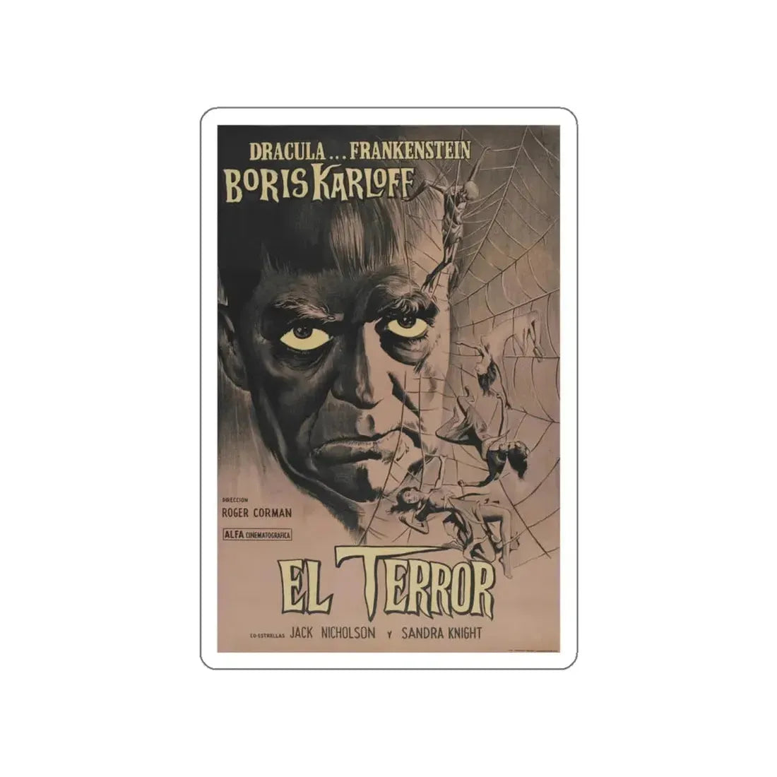THE TERROR (SPANISH) 1963 Movie Poster STICKER Vinyl Die-Cut Decal 5 Inch - The Sticker Space