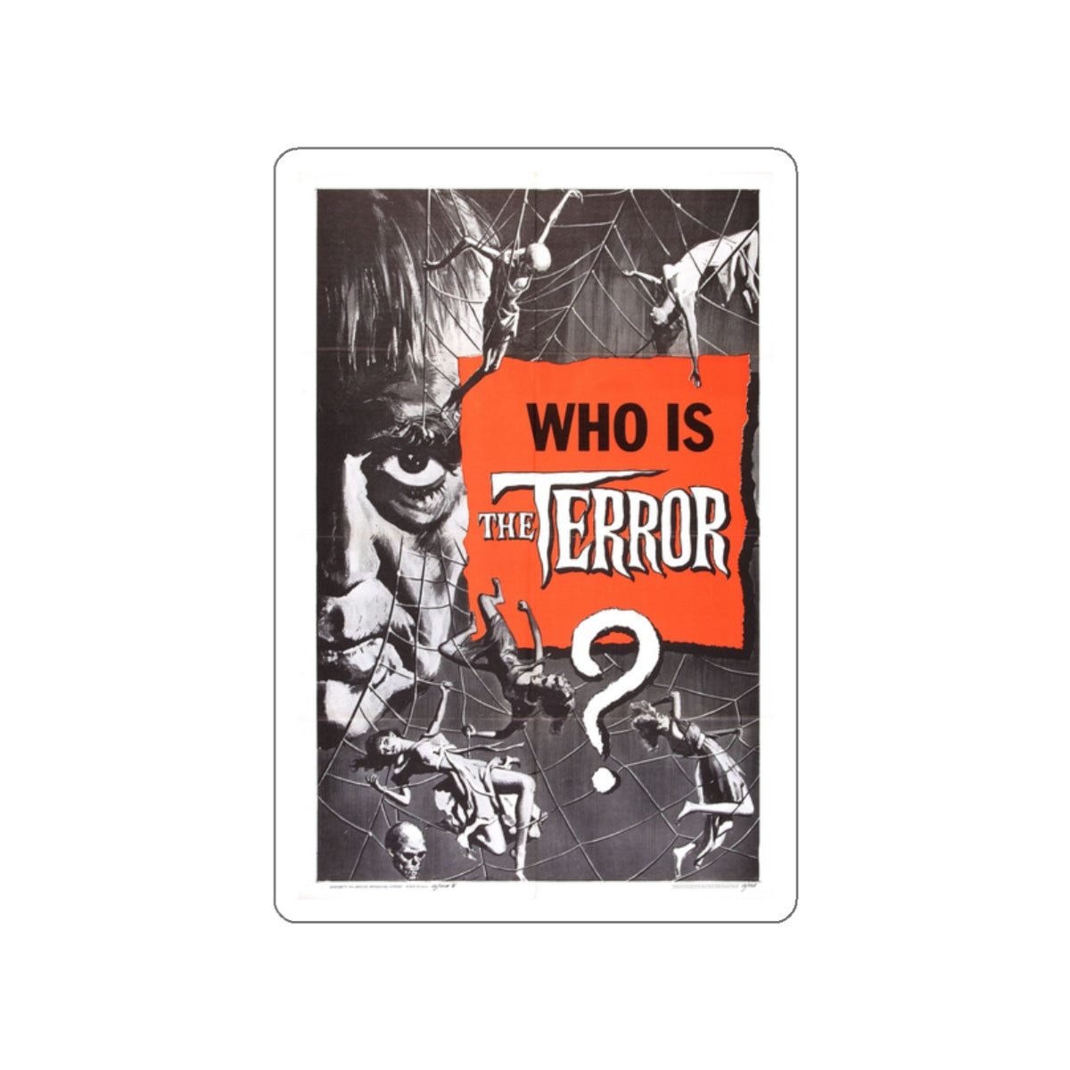 THE TERROR (TEASER) 1963 Movie Poster STICKER Vinyl Die-Cut Decal-White-The Sticker Space