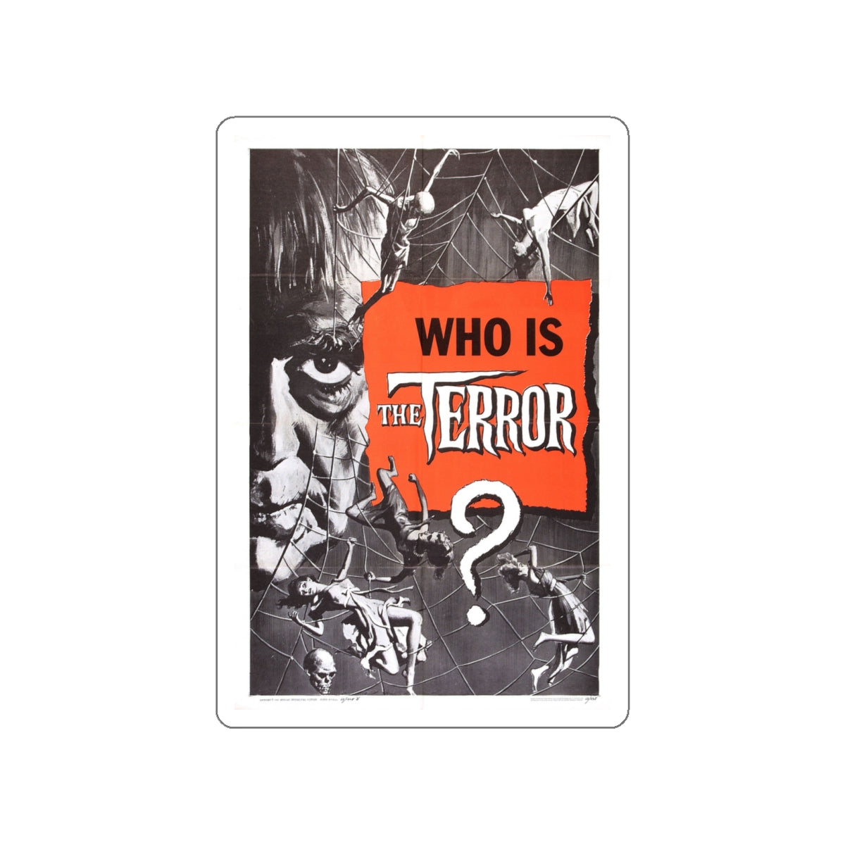 THE TERROR (TEASER) 1963 Movie Poster STICKER Vinyl Die-Cut Decal-White-The Sticker Space