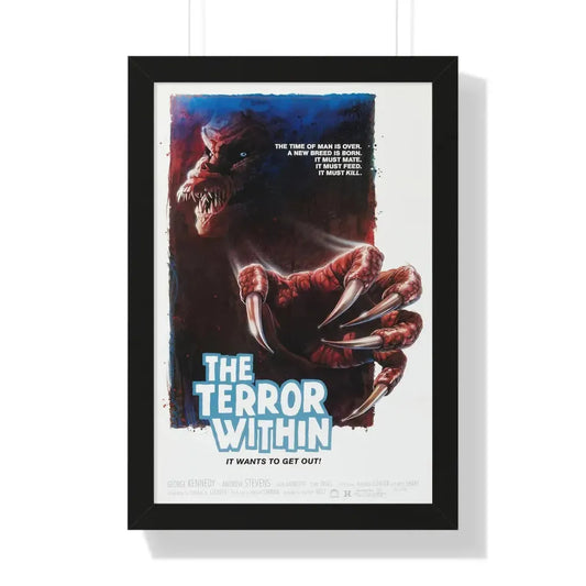THE TERROR WITHIN 1989 - Framed Movie Poster 16″ x 24″ Black - The Sticker Space