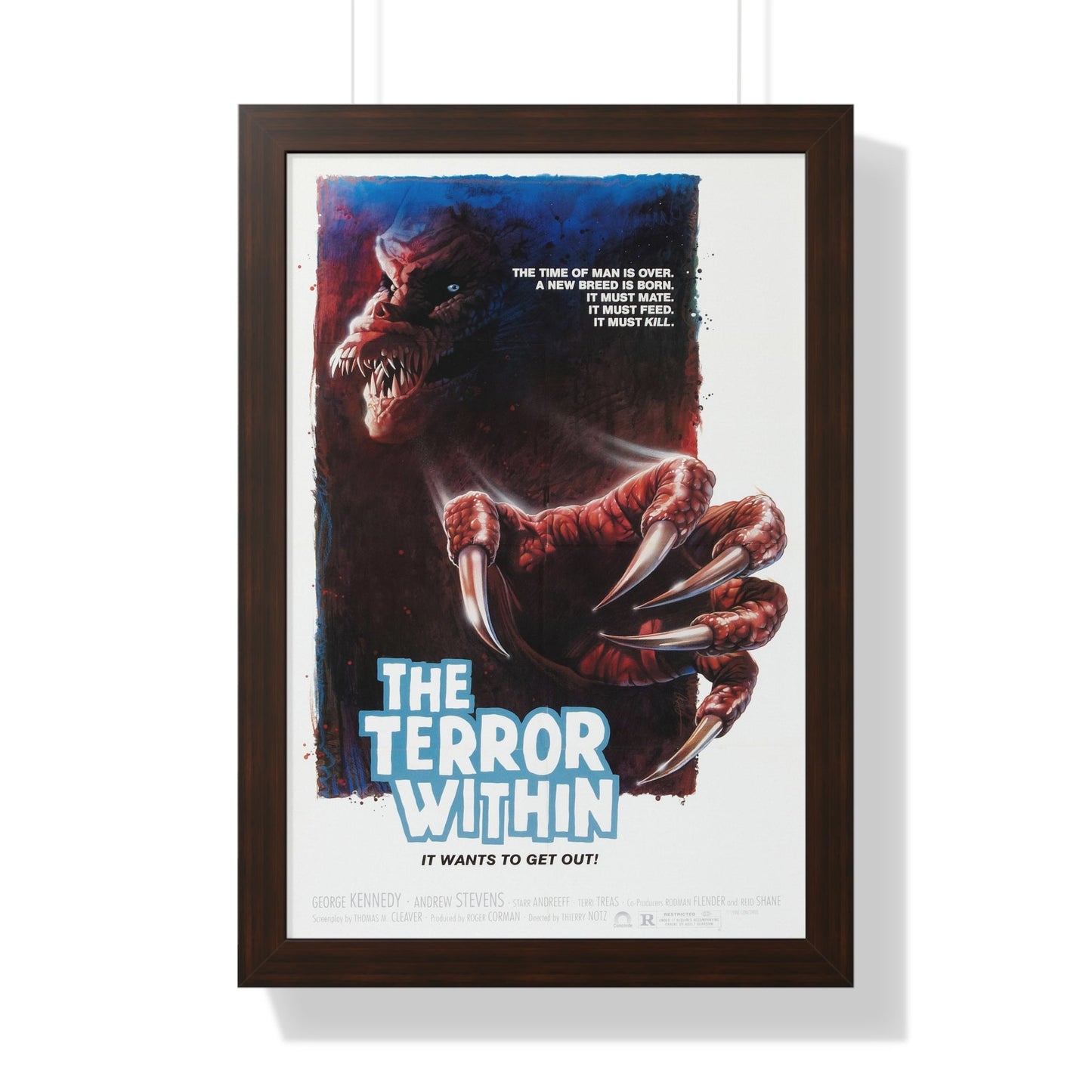 THE TERROR WITHIN 1989 - Framed Movie Poster-16″ x 24″-The Sticker Space