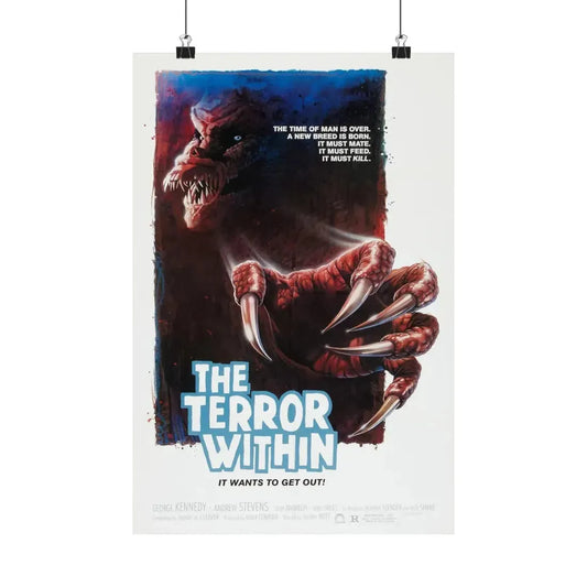 THE TERROR WITHIN 1989 - Paper Movie Poster 12″ x 18″ Matte - The Sticker Space