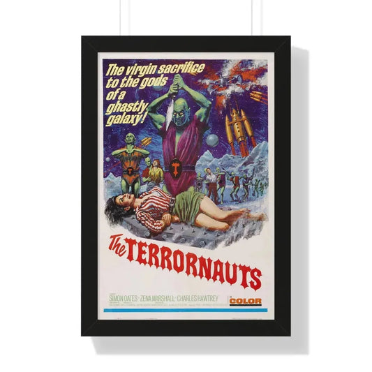 THE TERRORNAUTS 1967 - Framed Movie Poster 16″ x 24″ Black - The Sticker Space