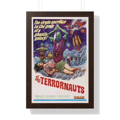 THE TERRORNAUTS 1967 - Framed Movie Poster 16″ x 24″ Walnut - The Sticker Space