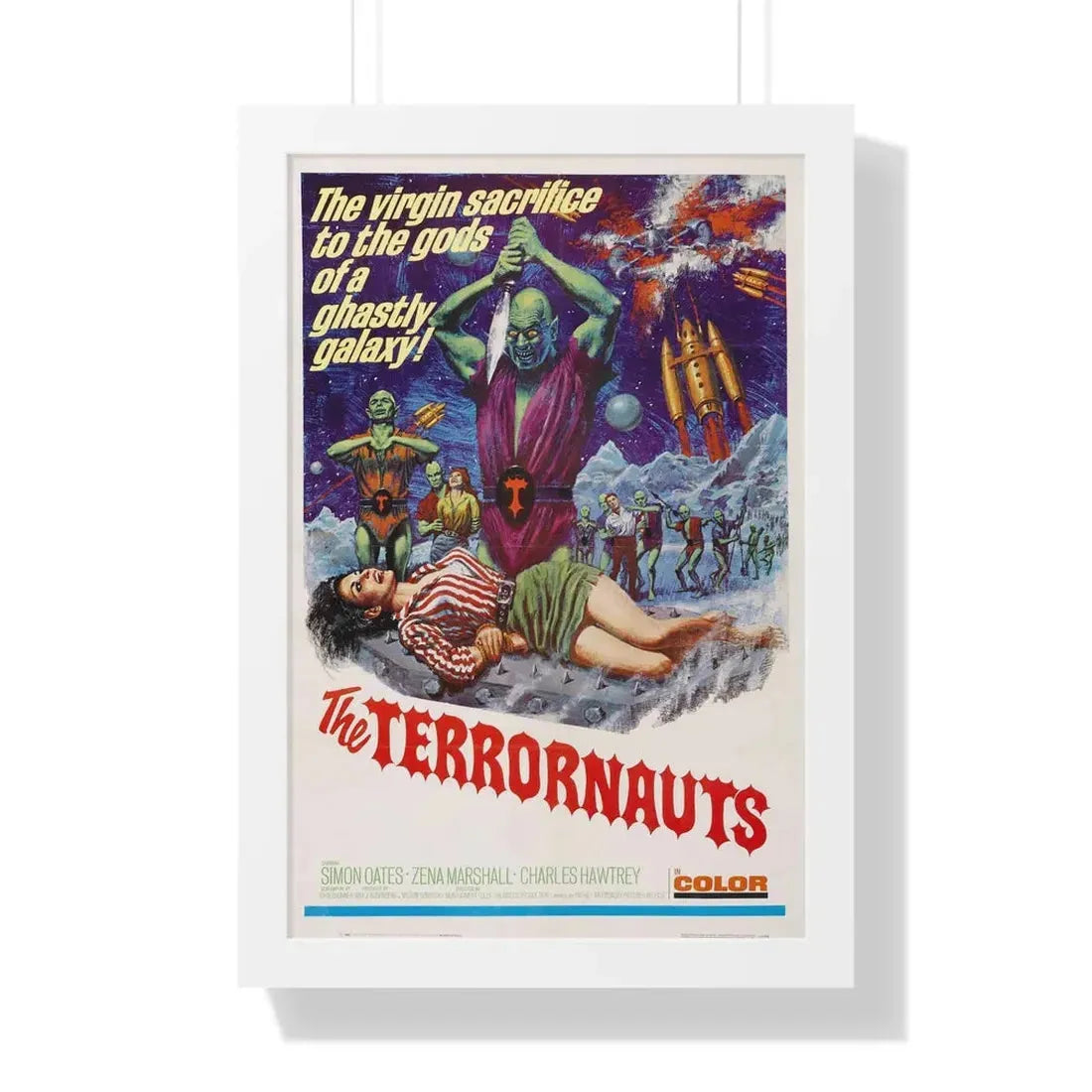 THE TERRORNAUTS 1967 - Framed Movie Poster 16″ x 24″ White - The Sticker Space