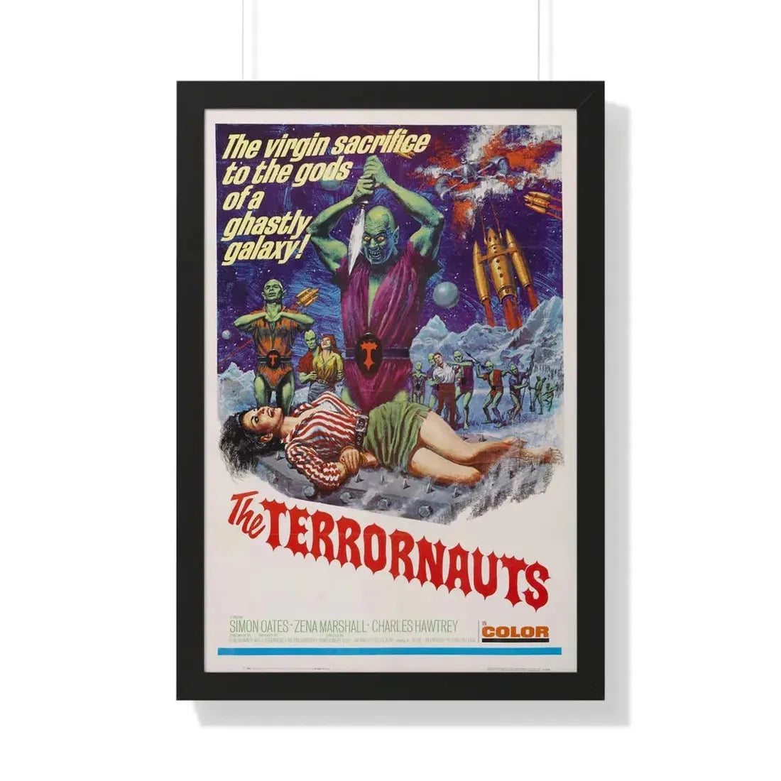 THE TERRORNAUTS 1967 - Framed Movie Poster 20" x 30" Black - The Sticker Space