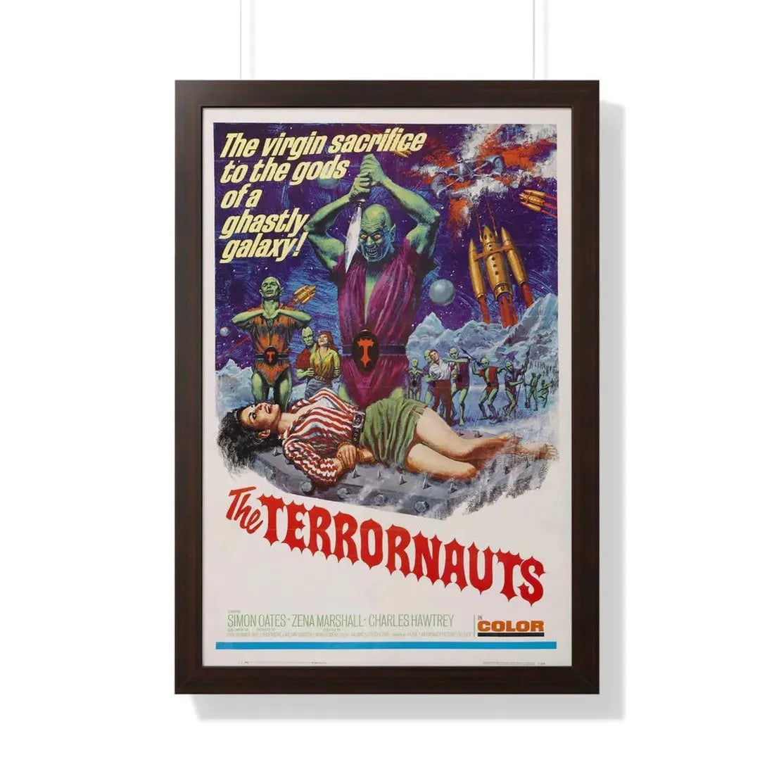 THE TERRORNAUTS 1967 - Framed Movie Poster 20" x 30" Walnut - The Sticker Space