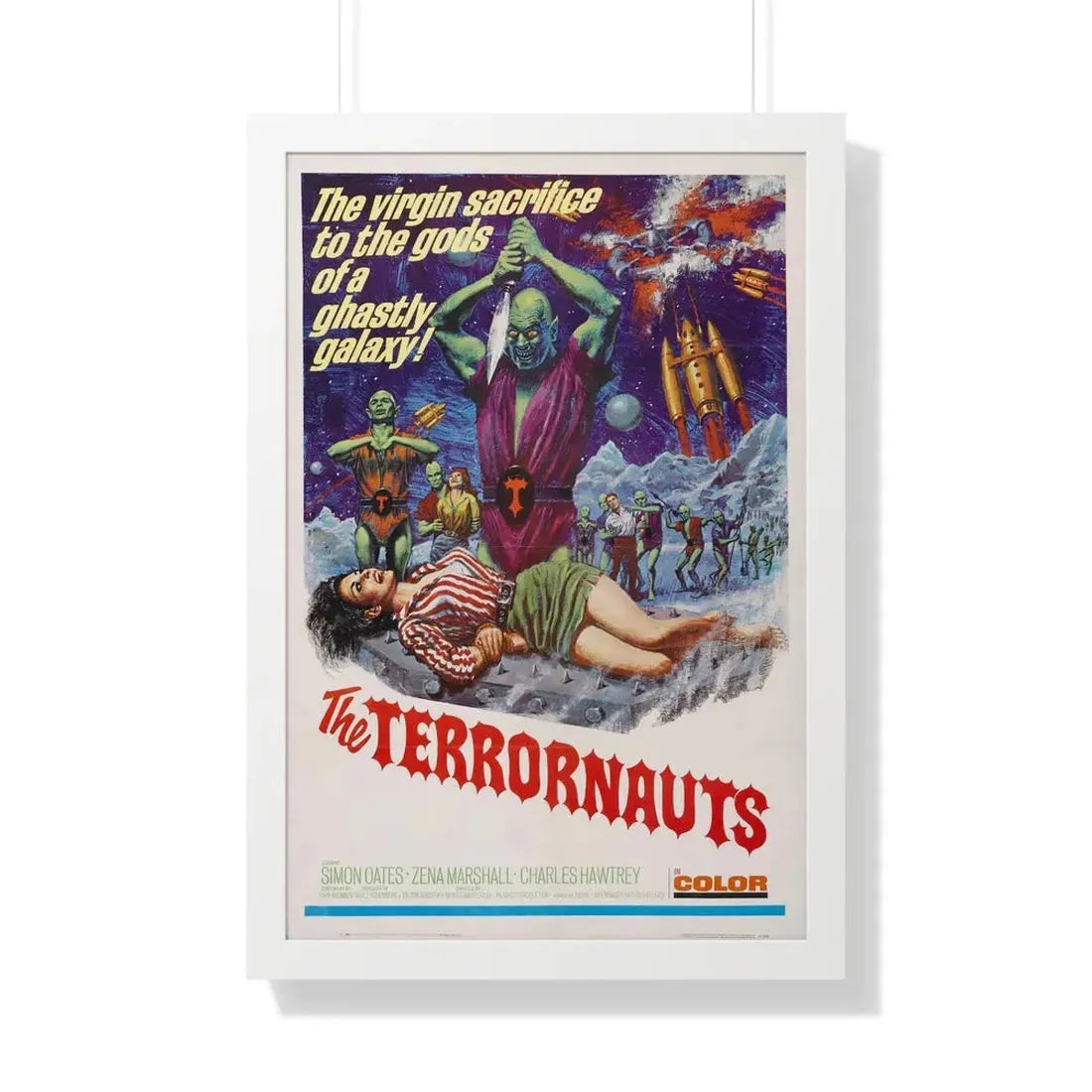 THE TERRORNAUTS 1967 - Framed Movie Poster 20" x 30" White - The Sticker Space