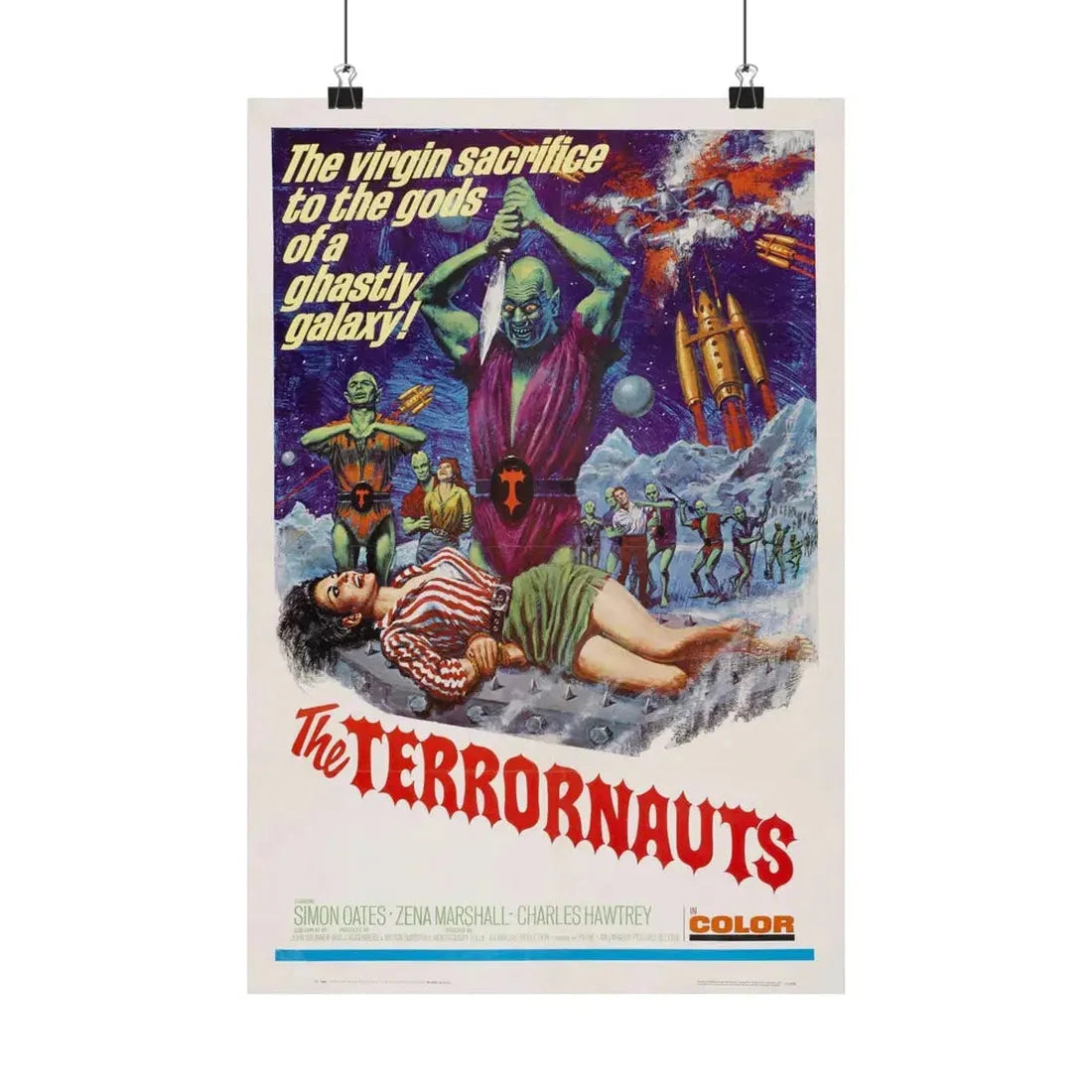 THE TERRORNAUTS 1967 - Paper Movie Poster 12″ x 18″ Matte - The Sticker Space