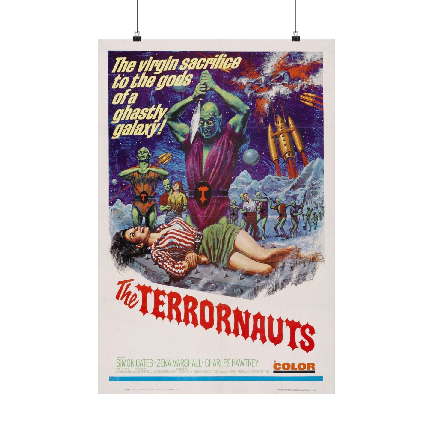 THE TERRORNAUTS 1967 - Paper Movie Poster-20″ x 30″-The Sticker Space