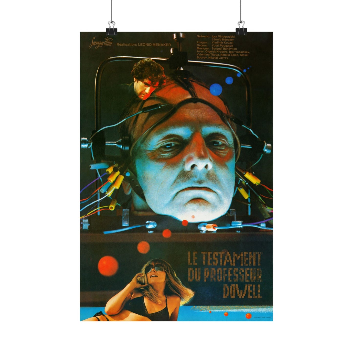 THE TESTAMENT OF PROFESSOR DOWELL 1984 - Paper Movie Poster-12″ x 18″-The Sticker Space