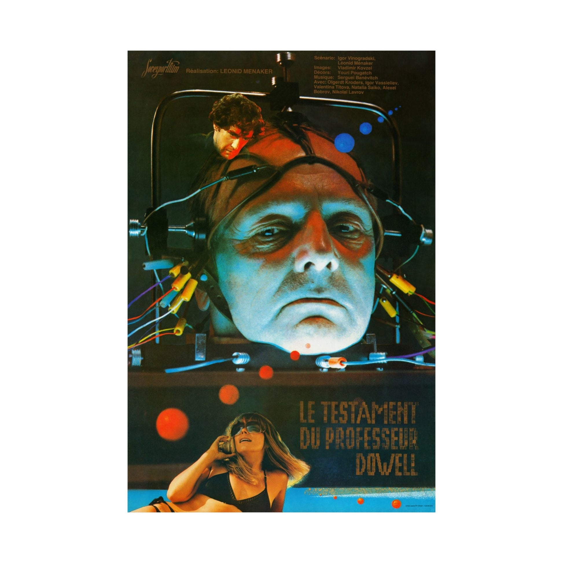 THE TESTAMENT OF PROFESSOR DOWELL 1984 - Paper Movie Poster-The Sticker Space