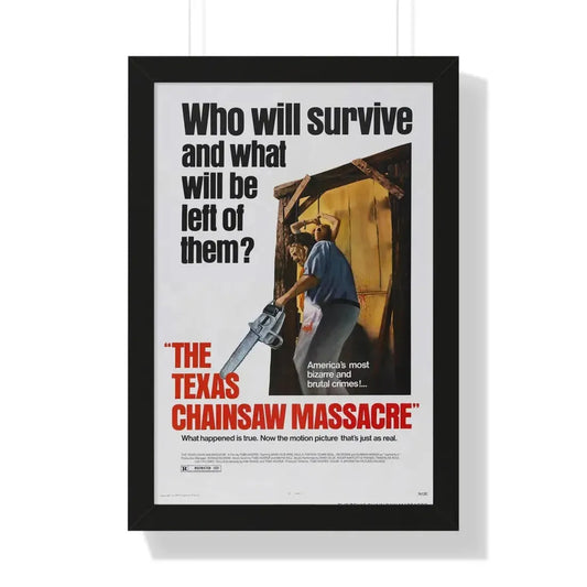 THE TEXAS CHAIN SAW MASSACRE 1974 - Framed Movie Poster 16″ x 24″ Black - The Sticker Space