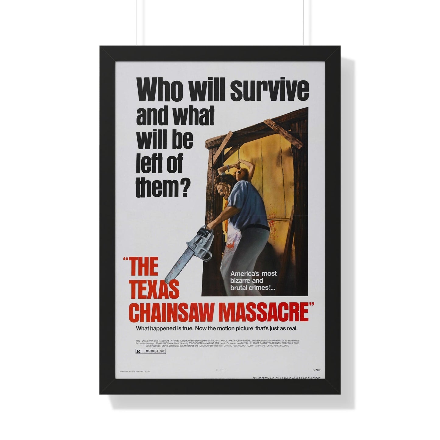 THE TEXAS CHAIN SAW MASSACRE 1974 - Framed Movie Poster-20" x 30"-The Sticker Space