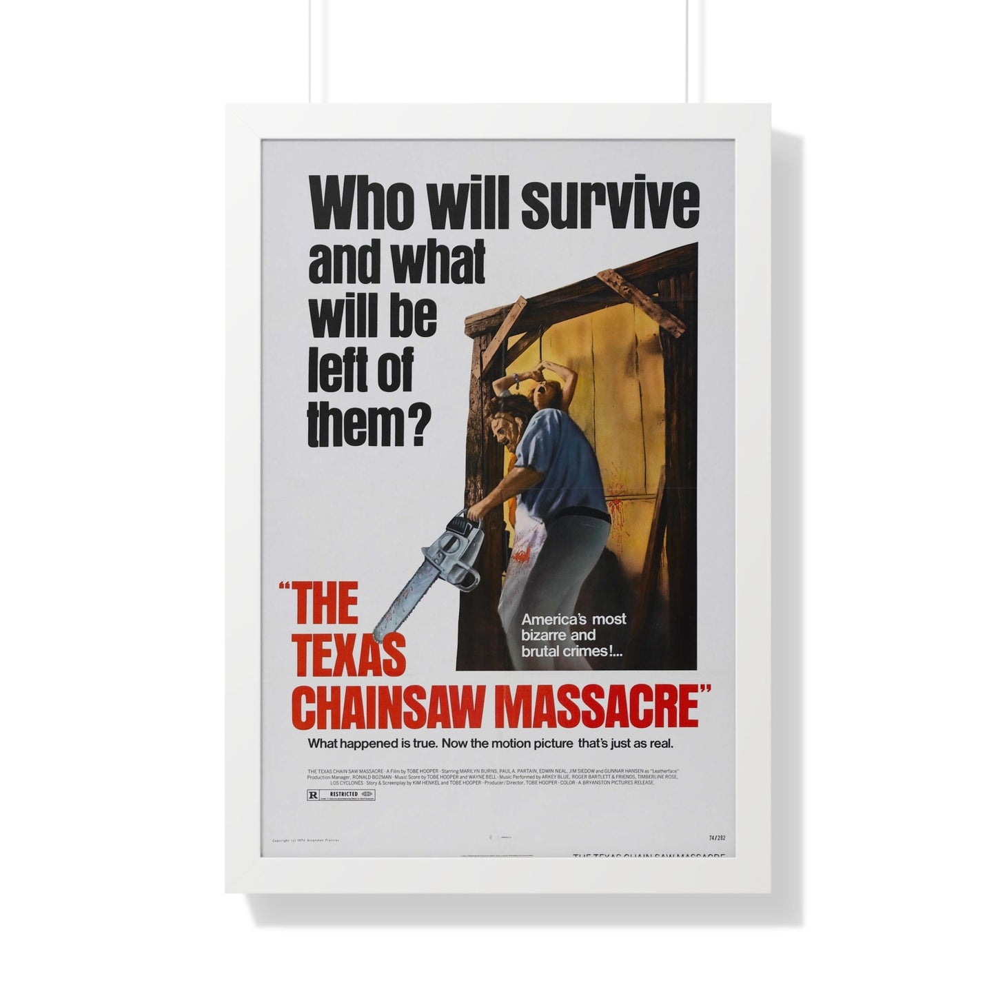 THE TEXAS CHAIN SAW MASSACRE 1974 - Framed Movie Poster-20" x 30"-The Sticker Space