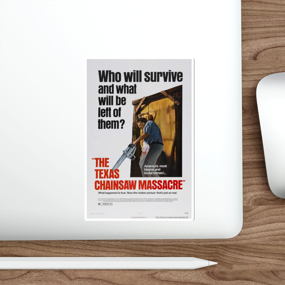 THE TEXAS CHAIN SAW MASSACRE 1974 Movie Poster STICKER Vinyl Die-Cut Decal-The Sticker Space