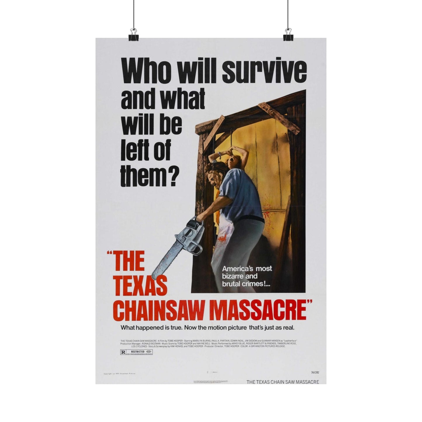 THE TEXAS CHAIN SAW MASSACRE 1974 - Paper Movie Poster-16″ x 24″-The Sticker Space