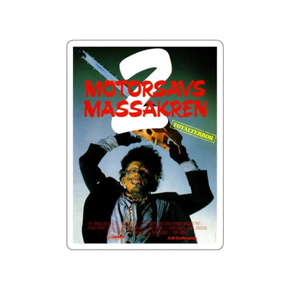 THE TEXAS CHAIN SAW MASSACRE 2 (DANISH) 1974 Movie Poster STICKER Vinyl Die-Cut Decal 6 Inch - The Sticker Space