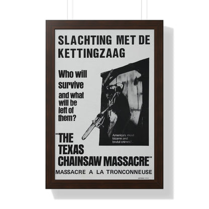 THE TEXAS CHAIN SAW MASSACRE (BELGIAN) 1974 - Framed Movie Poster-16″ x 24″-The Sticker Space