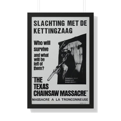 THE TEXAS CHAIN SAW MASSACRE (BELGIAN) 1974 - Framed Movie Poster-20" x 30"-The Sticker Space