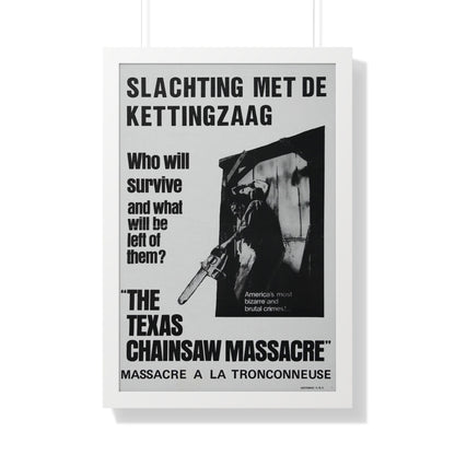 THE TEXAS CHAIN SAW MASSACRE (BELGIAN) 1974 - Framed Movie Poster-20" x 30"-The Sticker Space