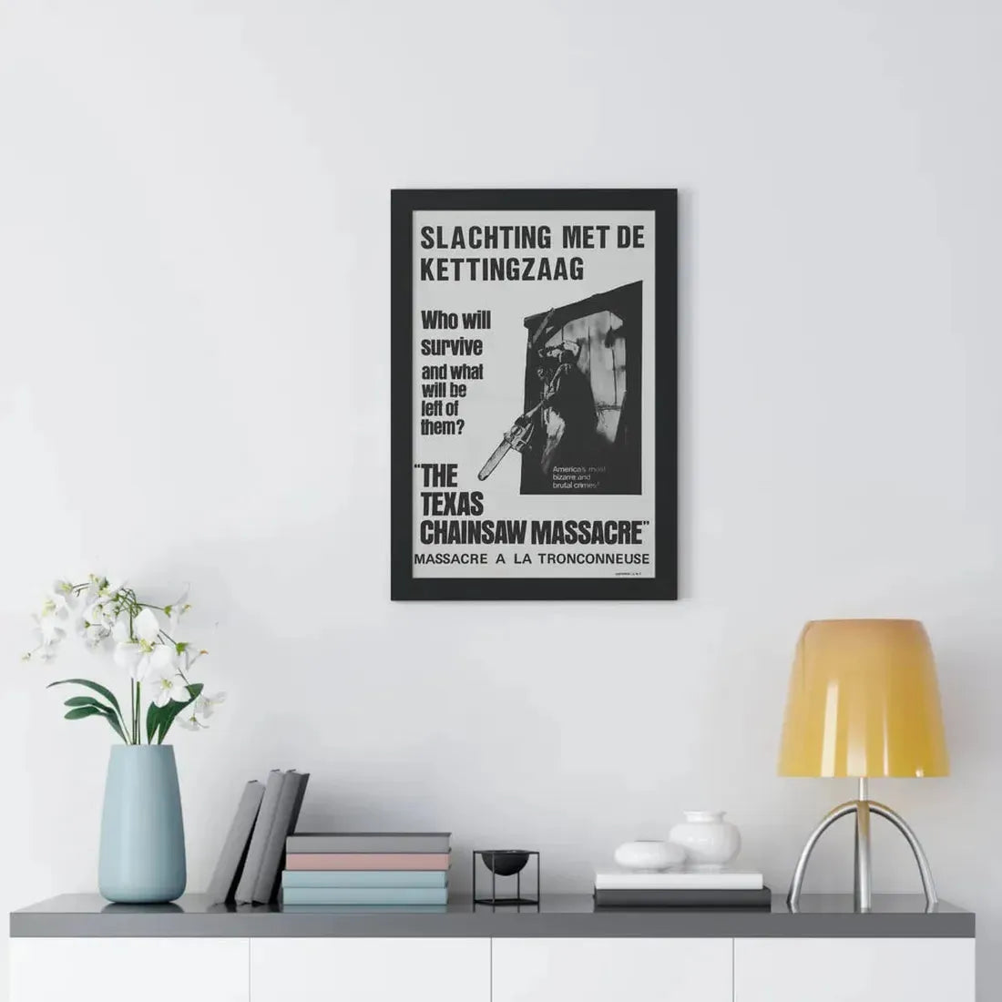 THE TEXAS CHAIN SAW MASSACRE (BELGIAN) 1974 - Framed Movie Poster - The Sticker Space