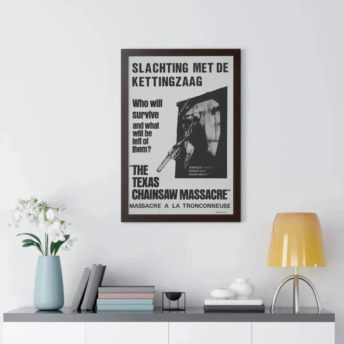 THE TEXAS CHAIN SAW MASSACRE (BELGIAN) 1974 - Framed Movie Poster - The Sticker Space