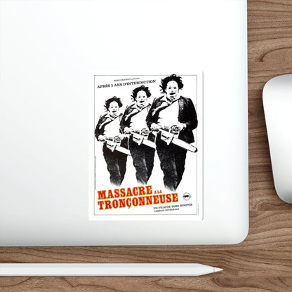 THE TEXAS CHAIN SAW MASSACRE (FRENCH) 1974 Movie Poster STICKER Vinyl Die-Cut Decal-The Sticker Space