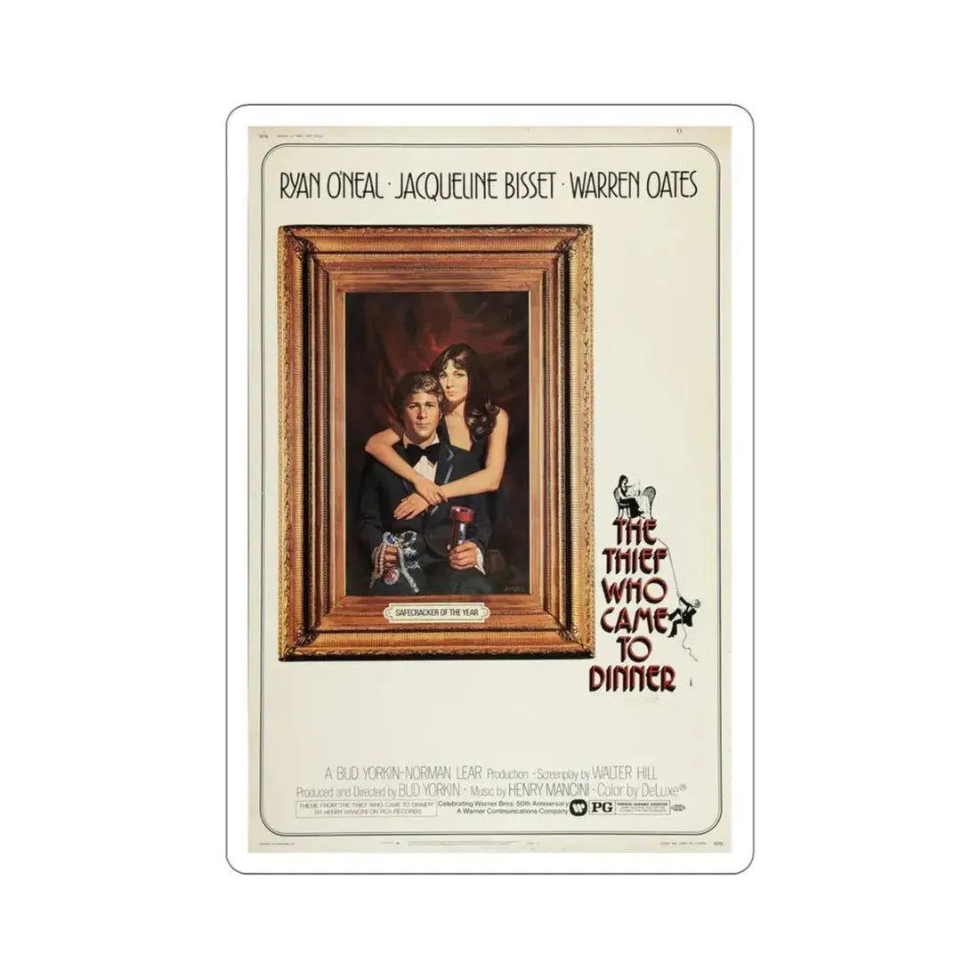 The Thief Who Came to Dinner 1973 Movie Poster STICKER Vinyl Die-Cut Decal 3 Inch - The Sticker Space