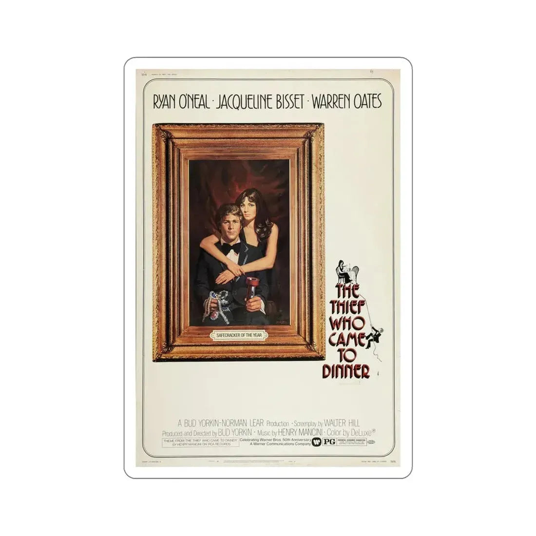 The Thief Who Came to Dinner 1973 Movie Poster STICKER Vinyl Die-Cut Decal 6 Inch - The Sticker Space