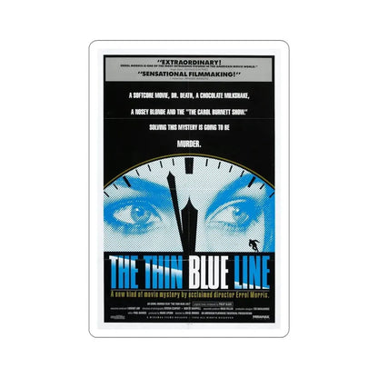 The Thin Blue Line 1988 Movie Poster STICKER Vinyl Die-Cut Decal 5 Inch - The Sticker Space