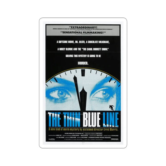The Thin Blue Line 1988 Movie Poster STICKER Vinyl Die-Cut Decal 6 Inch - The Sticker Space