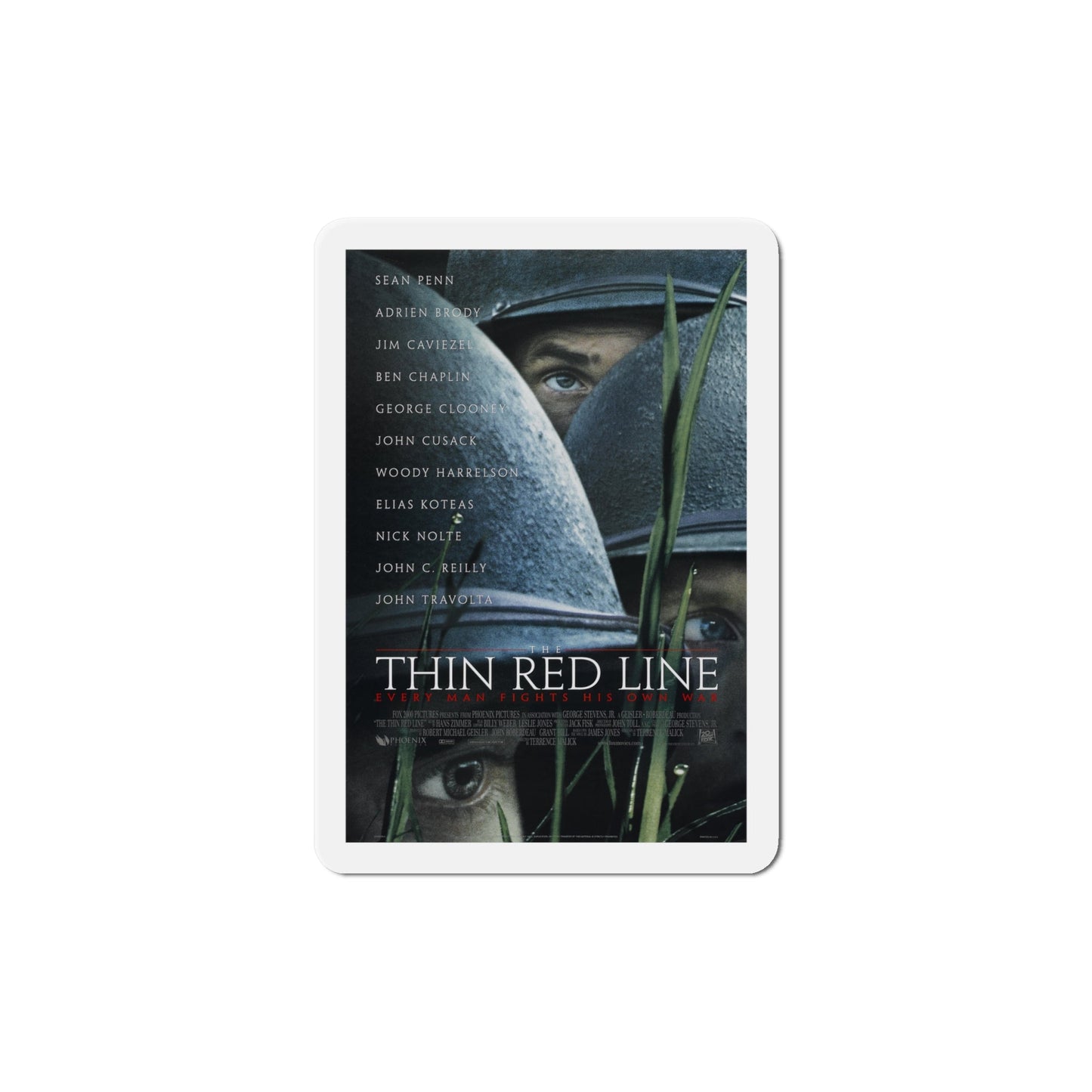 The Thin Red Line 1998 Movie Poster Die-Cut Magnet-6 Inch-The Sticker Space