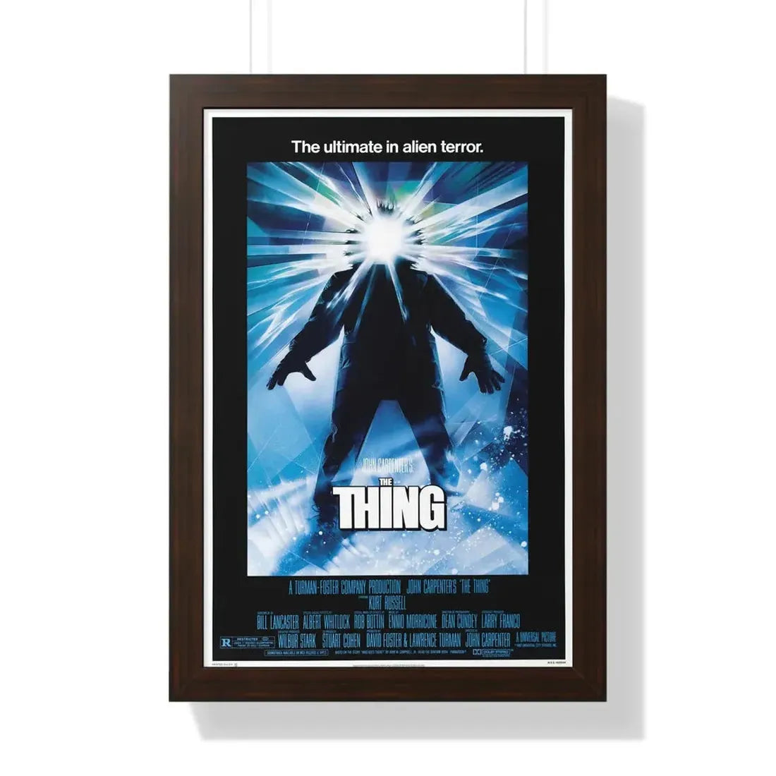 THE THING 1982 - Framed Movie Poster 16″ x 24″ Walnut - The Sticker Space