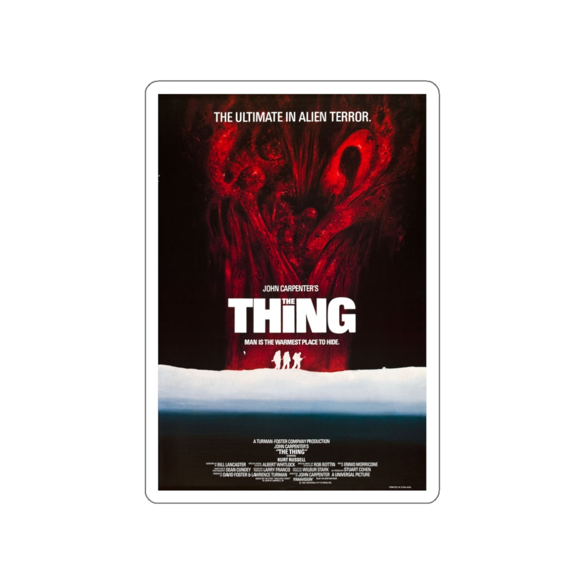 THE THING (3) 1982 Movie Poster STICKER Vinyl Die-Cut Decal-White-The Sticker Space