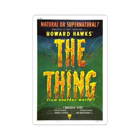 THE THING (FROM ANOTHER WORLD) 2 1951 Movie Poster - STICKER Vinyl Kiss-Cut Decal 2 Inch White - The Sticker Space