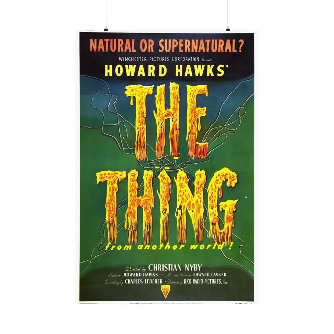 THE THING (FROM ANOTHER WORLD) 2 1951 - Paper Movie Poster 36" x 54" Matte - The Sticker Space