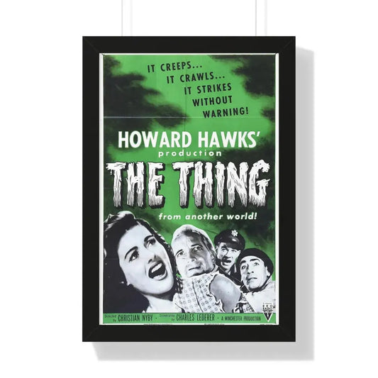 THE THING (FROM ANOTHER WORLD) 3 1951 - Framed Movie Poster 16″ x 24″ Black - The Sticker Space