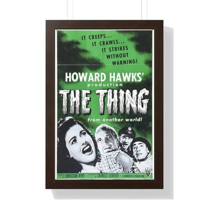 THE THING (FROM ANOTHER WORLD) 3 1951 - Framed Movie Poster 16″ x 24″ Walnut - The Sticker Space